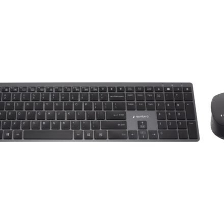 Gembird Gembird | Backlight Pro Business Slim wireless desktop set | KBS-ECLIPSE-M500 | Keyboard and Mouse Set | Wireless | Mouse included | US | Black KBS-ECLIPSE-M500