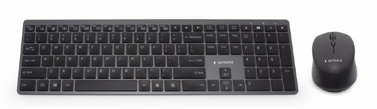 Gembird Gembird | Backlight Pro Business Slim wireless desktop set | KBS-ECLIPSE-M500 | Keyboard and Mouse Set | Wireless | Mouse included | US | Black KBS-ECLIPSE-M500