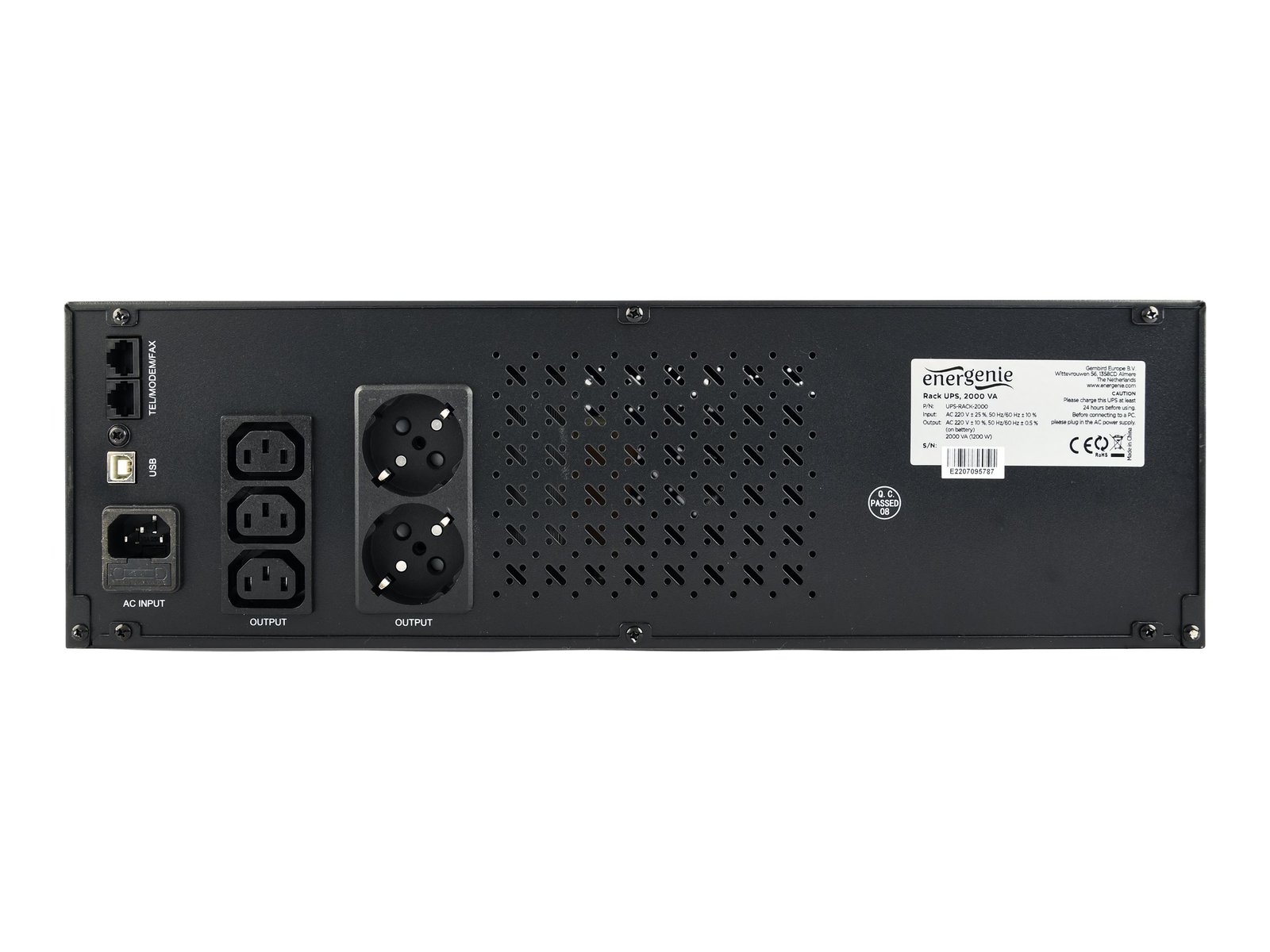 EnerGenie EnerGenie | Rack 1200VA UPS | UPS-RACK-1200 | 1200 VA | 720 W UPS-RACK-1200