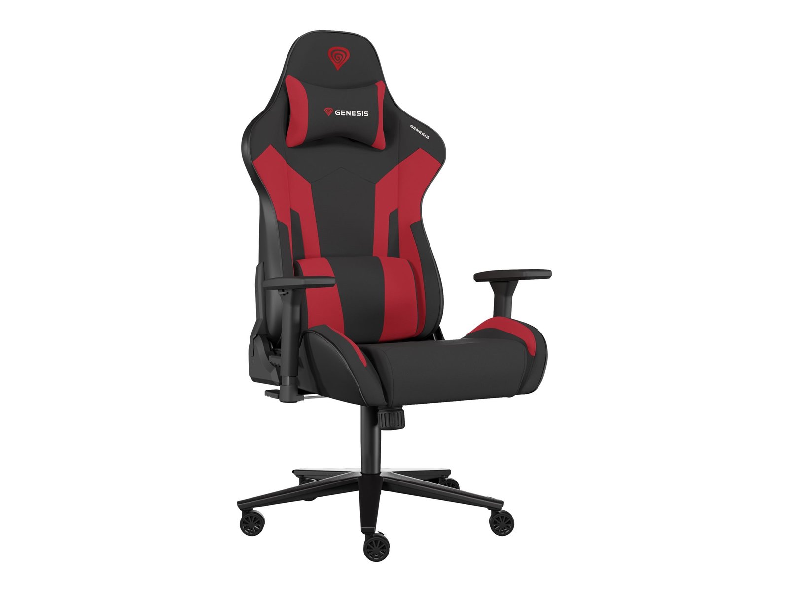 Genesis Genesis Gaming Chair Nitro 720 Backrest upholstery material: Fabric, Eco leather, Seat upholstery material: Fabric, Base material: Metal, Castors material: Nylon with CareGlide coating | Black/Red NFG-1927