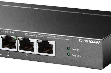 TP-LINK TP-LINK | 6-Port Gigabit Switch with 3-Port PoE+ and 1-Port PoE++ | TL-SG1006PP | Unmanaged | Desktop TL-SG1006PP