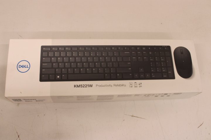 Dell SALE OUT. | Dell | Pro Keyboard and Mouse (RTL BOX) | KM5221W | Keyboard and Mouse Set | Wireless | Batteries included | US | REFURBISHED | Black | Wireless connection 580-AJRCSO