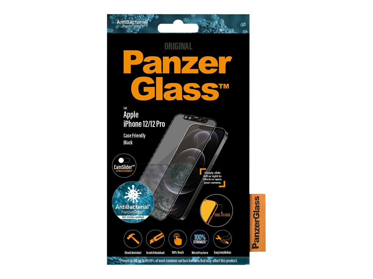 PanzerGlass PanzerGlass | CamSlider AB | Apple | iPhone 12/12 Pro | Tempered glass | Black | Case friendly | Privacy glass 2714
