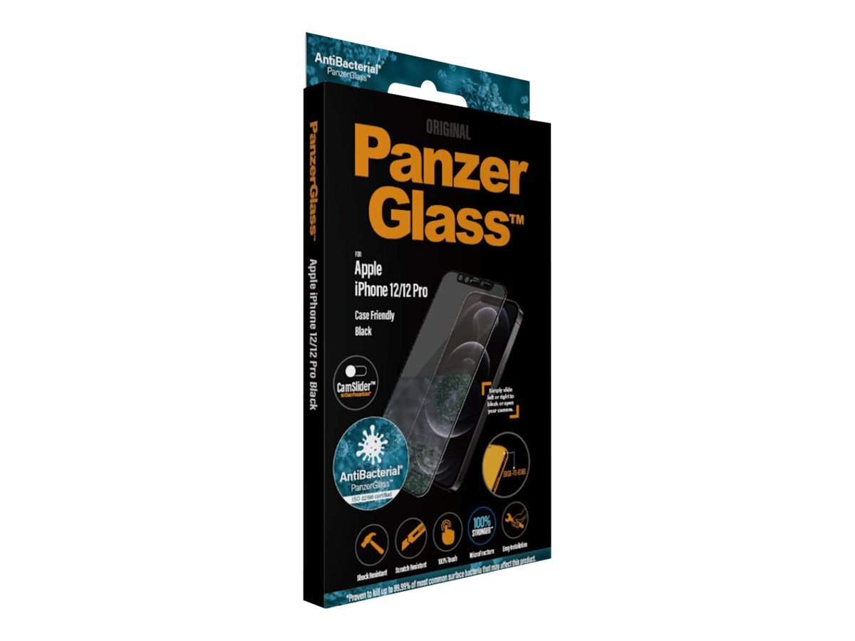 PanzerGlass PanzerGlass | CamSlider AB | Apple | iPhone 12/12 Pro | Tempered glass | Black | Case friendly | Privacy glass 2714