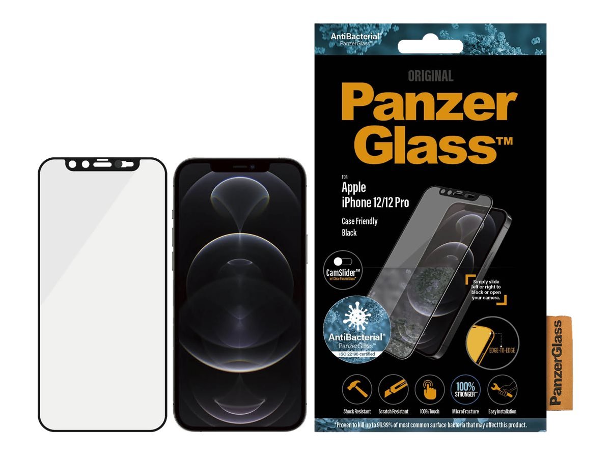 PanzerGlass PanzerGlass | CamSlider AB | Apple | iPhone 12/12 Pro | Tempered glass | Black | Case friendly | Privacy glass 2714