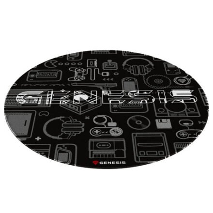 Genesis GENESIS Tellur 300 Round Gear Protective Floor Mat, 100cm, Black | Genesis Protective Floor Mat Tellur 300 Round Gear Polyester | Floor Mat | Multicolor NDG-2083