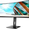 AOC AOC | Curved Monitor | CU34P2A | 34 " | VA | 21:9 | 100 Hz | 1 ms | 3440 × 1440 | 300 cd/m² | Headphone out (3.5mm) | HDMI ports quantity HDMI x 2 | Black | Warranty 36 month(s) CU34P2A