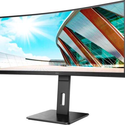 AOC AOC | Curved Monitor | CU34P2A | 34 " | VA | 21:9 | 100 Hz | 1 ms | 3440 × 1440 | 300 cd/m² | Headphone out (3.5mm) | HDMI ports quantity HDMI x 2 | Black | Warranty 36 month(s) CU34P2A