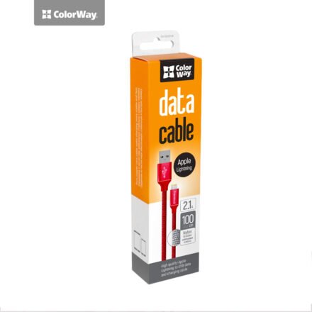 ColorWay ColorWay | Data Cable | Apple Lightning | Charging cable | 2.1 A CW-CBUL004-RD