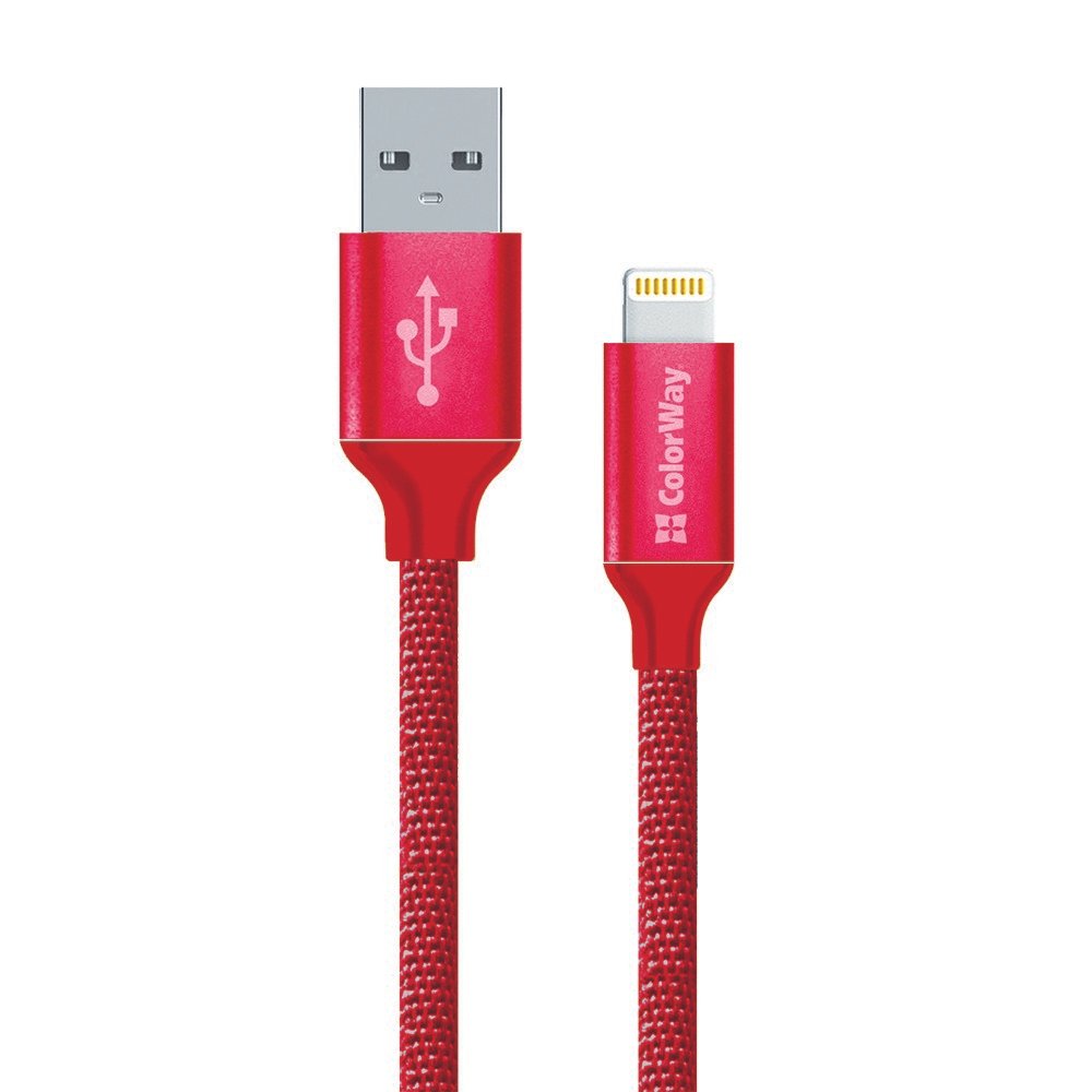 ColorWay ColorWay | Data Cable | Apple Lightning | Charging cable | 2.1 A CW-CBUL004-RD