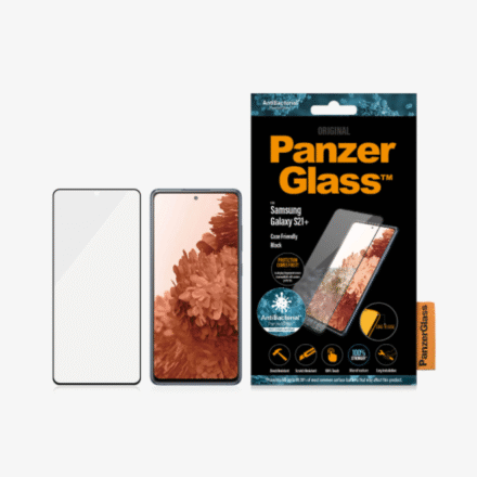 PanzerGlass PanzerGlass | Samsung | Galaxy S21+ Series | Antibacterial glass | Black | Case Friendly | Antifingerprint screen protector 7264
