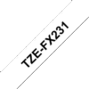 Brother Brother | TZe-FX231 Flexible ID Laminated Tape | Black on White | TZe | 8 m | 1.2 cm TZEFX231