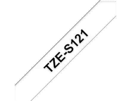 Brother Brother | TZe-S121 Strong Adhesive Laminated Tape | Black on Clear | TZe | 8 m | 9 cm TZES121