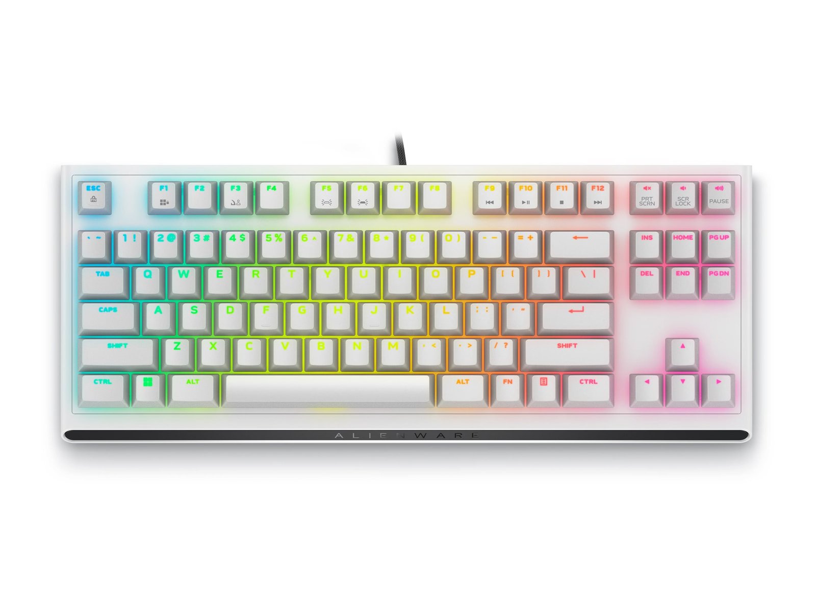 Dell Dell AW420K Alienware | Tenkeyless Gaming Keyboard | Wired | US | Lunar Light | CHERRY MX Red 545-BBFM