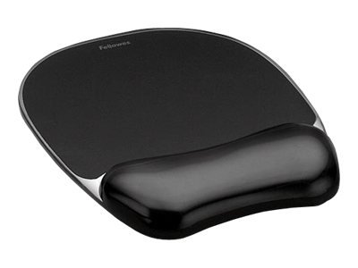 Fellowes Fellowes | Mouse pad with wrist support CRYSTAL | Mouse pad with wrist pillow | 202 x 235 x 25 mm | Black 9112101