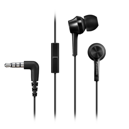 Panasonic Panasonic | Canal type | RP-TCM115E-K | Wired | In-ear | Microphone | Black RP-TCM115E-K