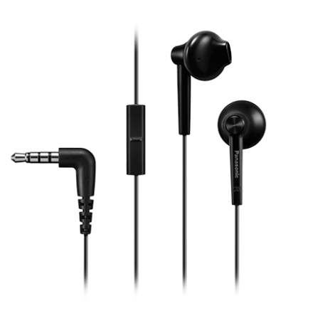 Panasonic Panasonic | Headphones | RP-TCM55E-K | Wired | In-ear | Microphone | Black RP-TCM55E-K