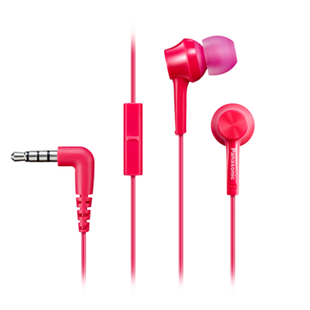 Panasonic Panasonic | Canal type | RP-TCM115E-P | Wired | In-ear | Microphone | Red RP-TCM115E-P