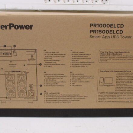 CyberPower SALE OUT.CyberPower PR1500ELCD Smart App UPS Systems CyberPower Smart App UPS Systems PR1500ELCD 1500 VA 1350 W | CyberPower | Smart App UPS Systems | PR1500ELCD | 1500 VA | 1350 W | DAMAGED PACKAGING PR1500ELCDSO