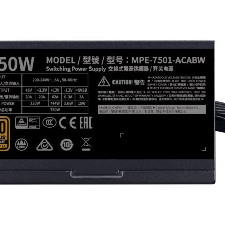 Cooler Master Cooler Master | Power Supply | MWE 750 Bronze V2 230V | 750 W MPE-7501-ACABW-BEU