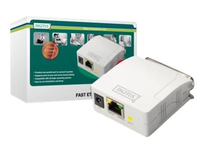 Digitus Digitus | Fast Ethernet Print Server, 1-Port 1x RJ45, 1x DB-36-pin male Centronics | DN-13001-1 | White DN-13001-1