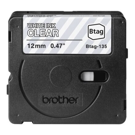 Brother Brother BTAG-135 | White on Clear | Btag BTAG135