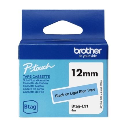 Brother Brother BTAG-L31 | Black on Light Blue | Btag BTAGL31