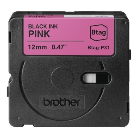 Brother Brother BTAG-P31 | Black on Pink | Btag BTAGP31