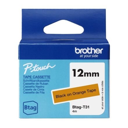Brother Brother BTAG-T31 | Black on Orange | Btag BTAGT31