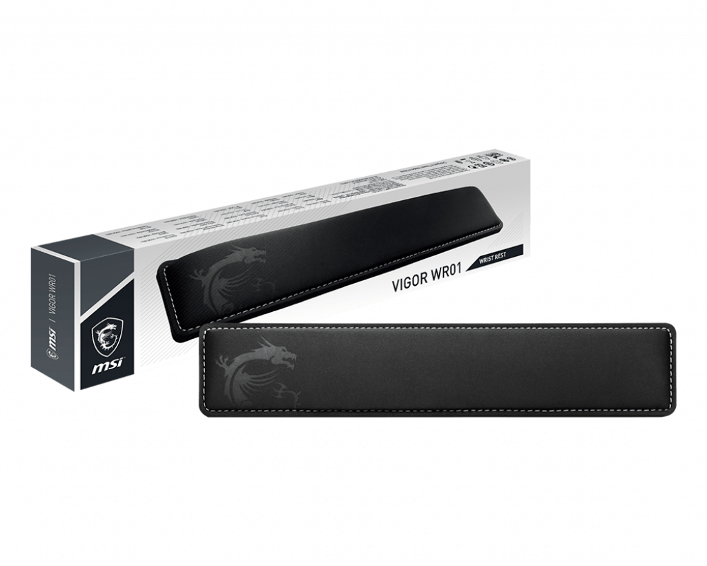 MSI MSI Vigor WR01 klaviatūros riešo paminkštinimas, juoda. | MSI | Vigor WR01 | Black | Wrist rest | N/A | N/A | Black Vigor WR01 Wrist Rest