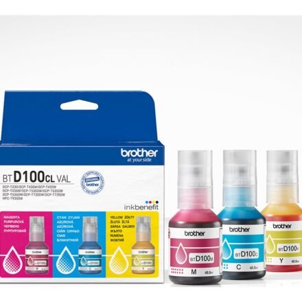 Brother Brother BTD100CLVAL | Multipack Ink Bottles | Magenta, Cyan, Yellow BTD100CLVAL