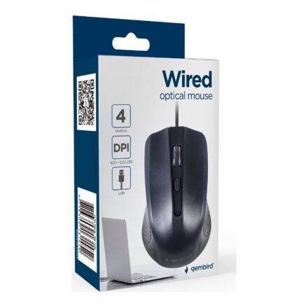 Gembird Gembird Optical Mouse | MUS-4B-01L | Wired | USB | Black MUS-4B-01L