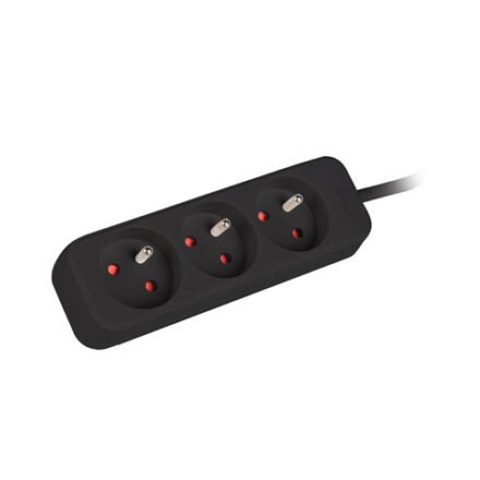 Lanberg Lanberg Cable Power Strip, 3X French Outlets Quality-Grade Copper, 1.5 m | PS0-03E-0150-BK PS0-03E-0150-BK