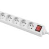 Lanberg Lanberg Cable Power Strip, 5X French Outlets with Switch, Quality-Grade Copper, 3 m | PS1-05E-0300-W PS1-05E-0300-W