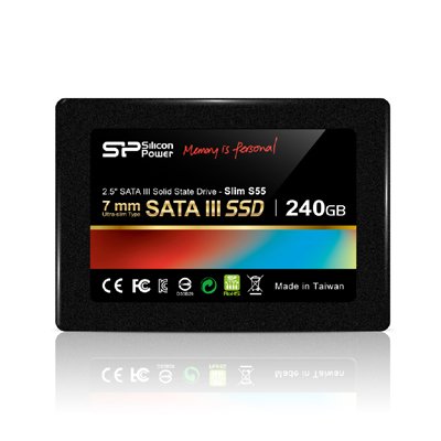 Silicon Power Silicon Power | Slim S55 | 240 GB | Solid-state drive interface SATA | Read speed 550 MB/s | Write speed 450 MB/s SP240GBSS3S55S25