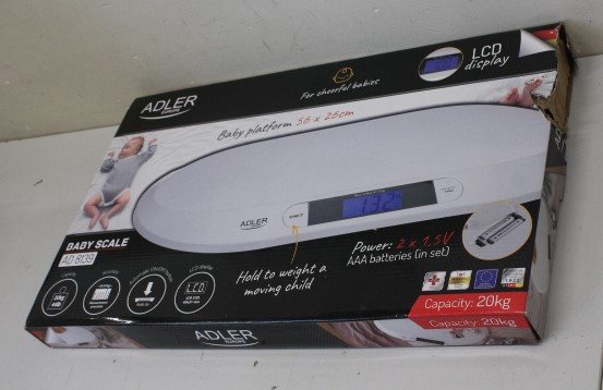 Adler SALE OUT. Adler AD 8139 Child Scale | Adler | Adler AD 8139 | DAMAGED PACKAGING | Auto power off | Maximum weight (capacity) 20 kg | Baby platform 56 x 26 cm AD 8139SO