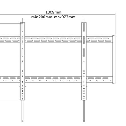 Sunne Sunne | Wall Mount | 60-100-LP | 60-100 " | Maximum weight (capacity) 100 kg | Black 60-100-LP