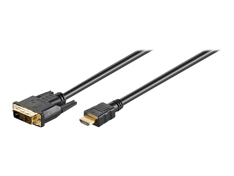 Goobay Goobay | DVI-D/HDMI cable, gold-plated | DVI-D male Single-Link (18+1 pin) | HDMI male (type A) | HDMI to DVI-D | 1.5 m 51881