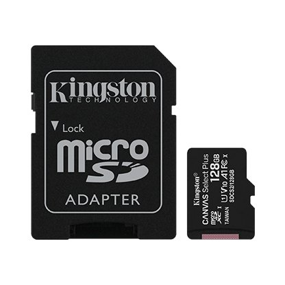 Kingston Kingston | Canvas Select Plus | UHS-I | 128 GB | MicroSDXC | Flash memory class 10 | SD Adapter SDCS2/128GB