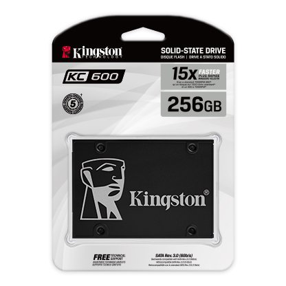 Kingston Kingston | KC600 | 256 GB | SSD form factor 2.5" | Solid-state drive interface SATA | Read speed 550 MB/s | Write speed 500 MB/s SKC600/256G