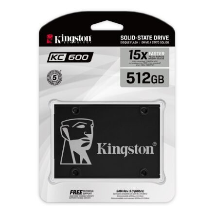 Kingston Kingston | KC600 | 512 GB | SSD form factor 2.5" | Solid-state drive interface SATA | Read speed 550 MB/s | Write speed 520 MB/s SKC600/512G