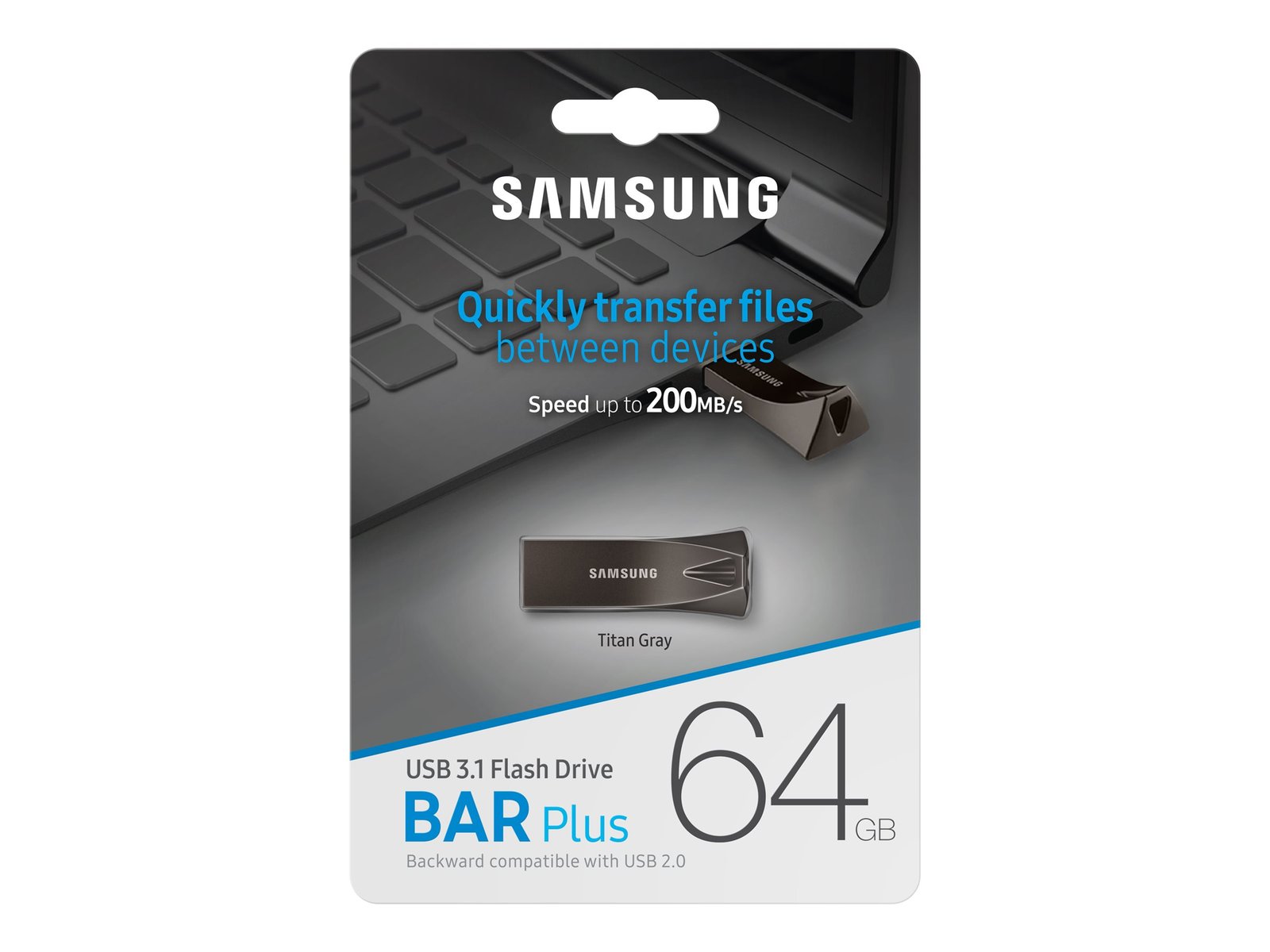 Samsung Samsung | BAR Plus | MUF-64BE4/APC | 64 GB | USB 3.1 | Grey MUF-64BE4/APC