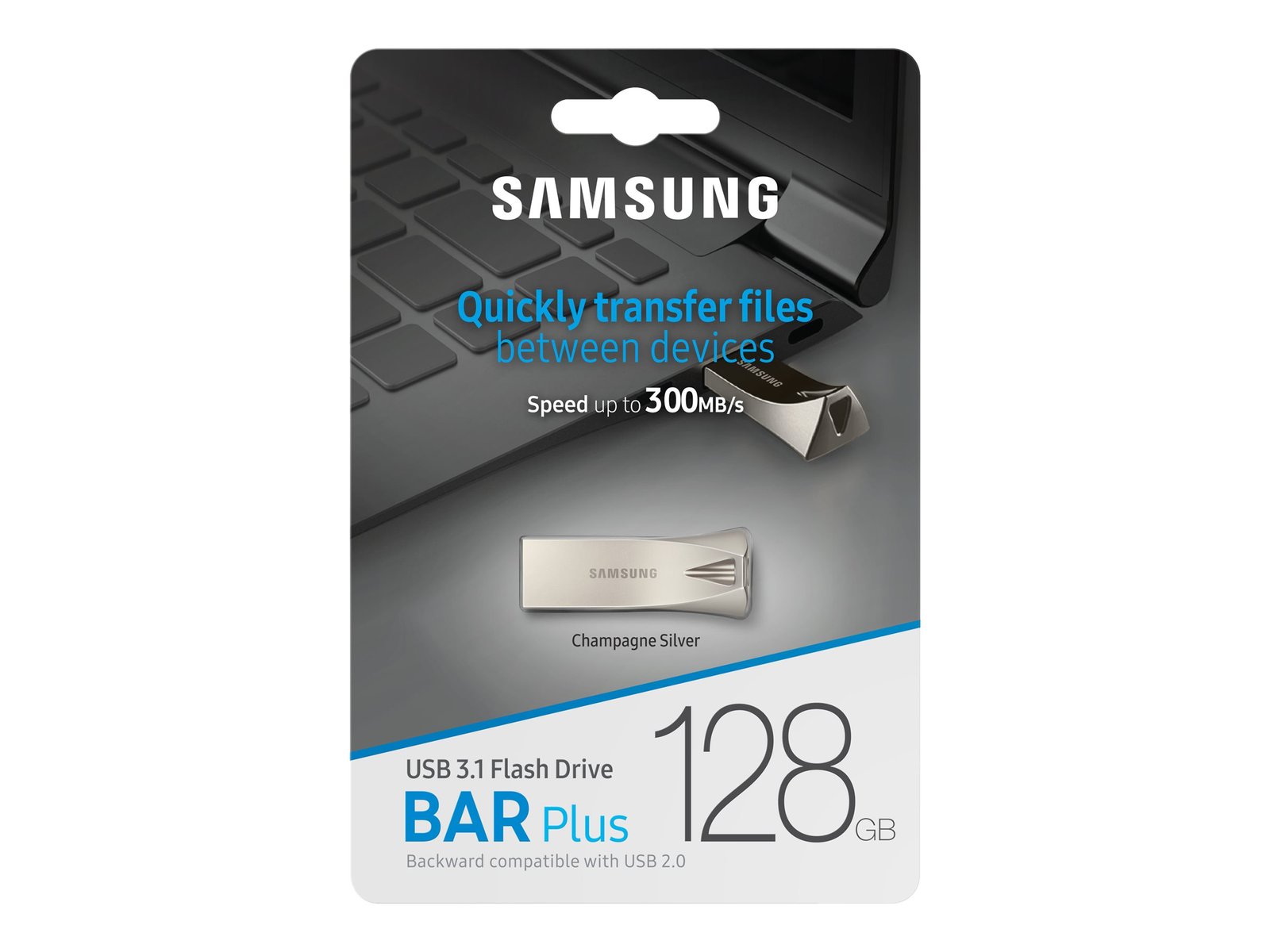 Samsung Samsung | BAR Plus | MUF-128BE3/APC | 128 GB | USB 3.1 | Silver MUF-128BE3/APC