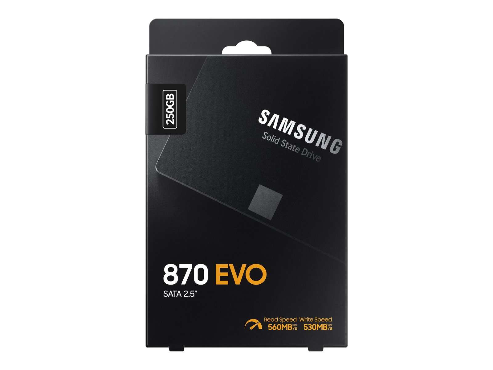 Samsung Samsung | SSD | 870 EVO | 250 GB | SSD form factor 2.5" | Solid-state drive interface SATA III | Read speed 560 MB/s | Write speed 530 MB/s MZ-77E250B/EU