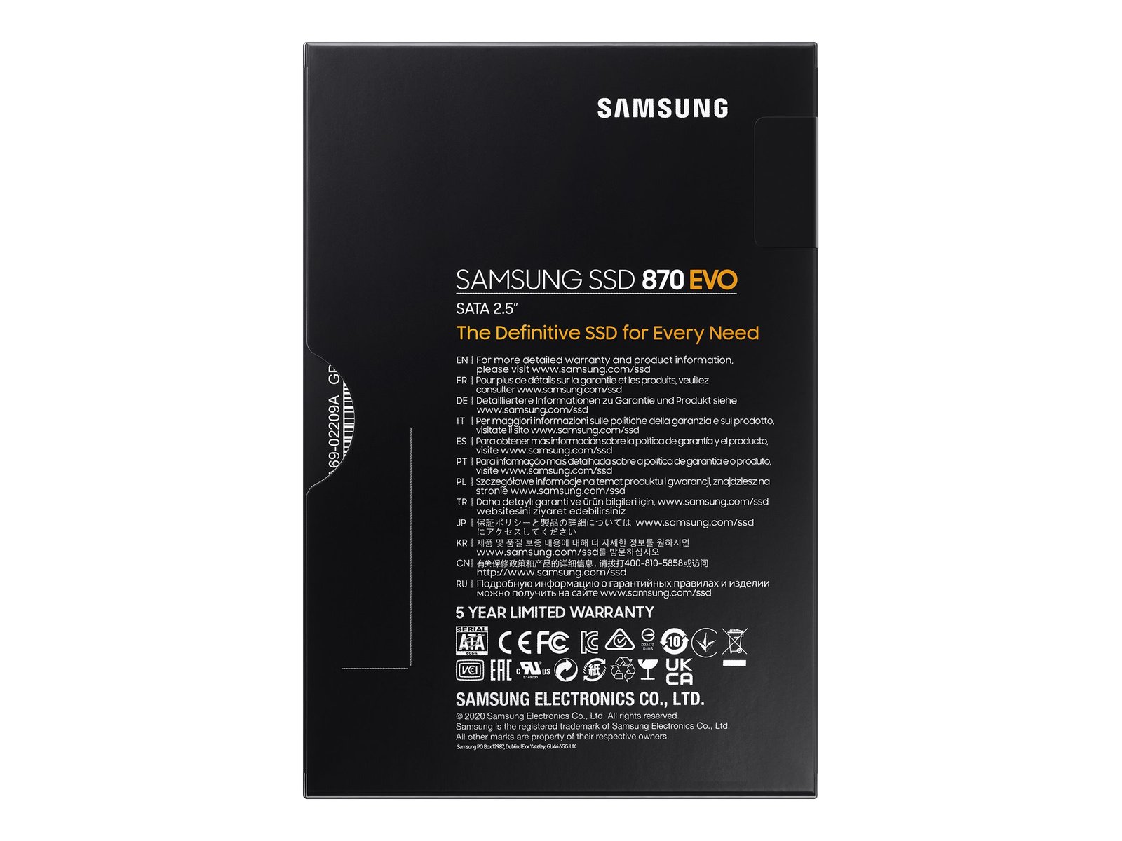 Samsung Samsung | SSD | 870 EVO | 250 GB | SSD form factor 2.5" | Solid-state drive interface SATA III | Read speed 560 MB/s | Write speed 530 MB/s MZ-77E250B/EU