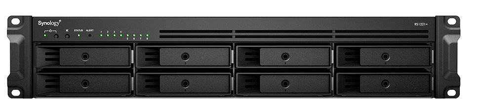 Synology Synology | Rack NAS | RS1221+ | Up to 8 HDD/SSD Hot-Swap | AMD Ryzen | Ryzen V1500B Quad Core | Processor frequency 2.2 GHz | 4 GB | DDR4 RS1221+