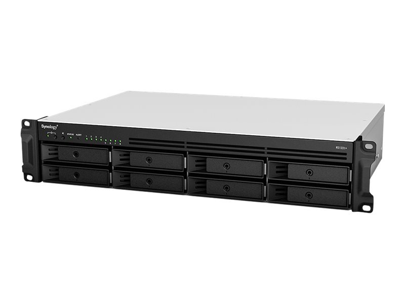 Synology Synology | Rack NAS | RS1221+ | Up to 8 HDD/SSD Hot-Swap | AMD Ryzen | Ryzen V1500B Quad Core | Processor frequency 2.2 GHz | 4 GB | DDR4 RS1221+