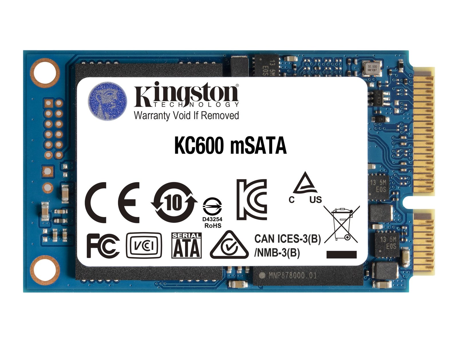 Kingston Kingston | KC600 | 512 GB | Solid-state drive interface mSATA | Read speed 550 MB/s | Write speed 520 MB/s SKC600MS/512G