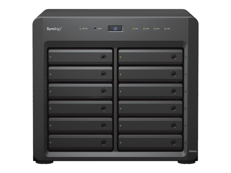Synology Synology | Tower NAS | DS2422+ | Up to 12 HDD/SSD Hot-Swap | AMD Ryzen | Ryzen V1500B Quad Core | Processor frequency 2.2 GHz | 4 GB | DDR4 DS2422+