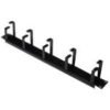 Digitus Digitus | Cable Management Panel | DN-97602 | Black | 5x cable management ring (HxD: 40x60 mm). The Cable Management Panel is getting fixed on the 483 mm (19“) profile rails. Five cable guiding rings allow an easy, horizontal array of patch cables. It guarantees an optimized cable management in your 483 mm (19”) network- or server rack. DN-97602